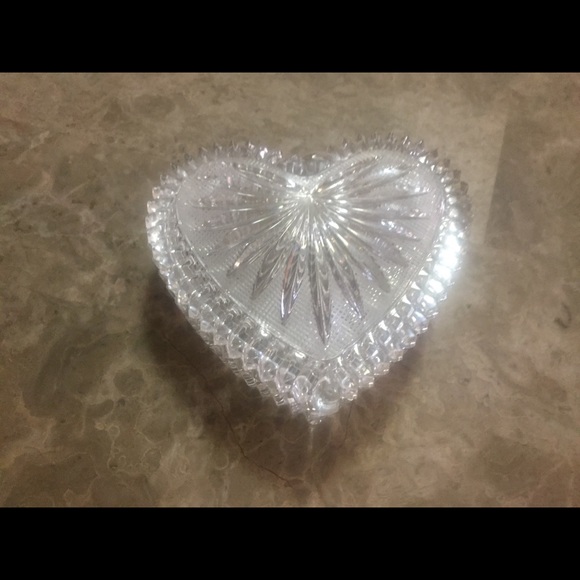 Other - Glass heart shaped trinket box